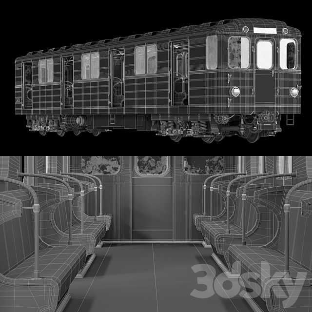 E-series subway car 3DS Max Model - thumbnail 5