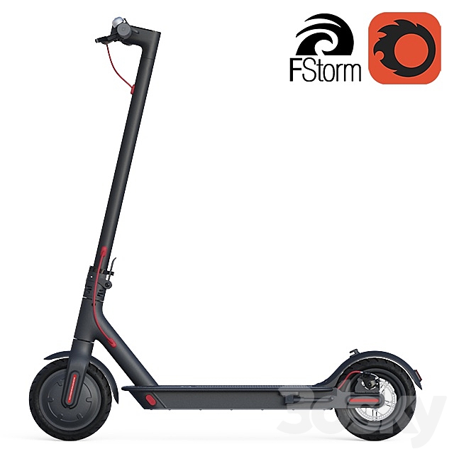 Electric scooter Xiaomi 3DSMax File - thumbnail 1