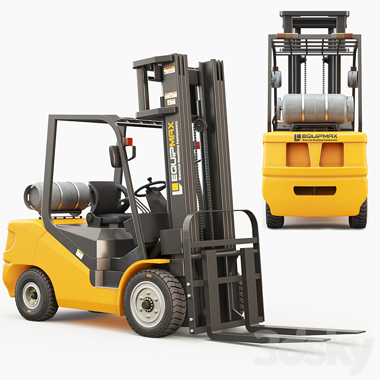 EQUIPMAX 3000 Forklift 3DS Max - thumbnail 1