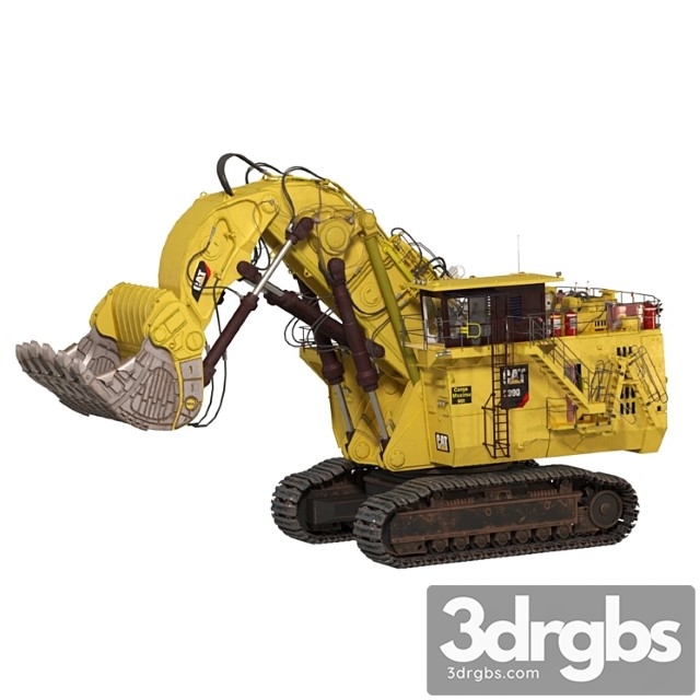 Excavator caterpillar 6090 fs hydraulic front shovel 3dsmax Download - thumbnail 1