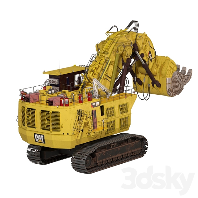 Excavator Caterpillar 6090 FS Hydraulic Front Shovel 3DSMax File - thumbnail 2