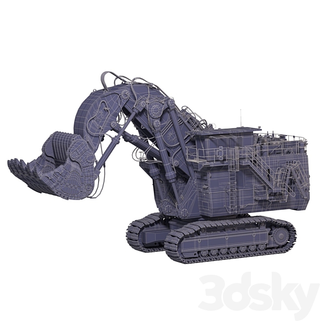 Excavator Caterpillar 6090 FS Hydraulic Front Shovel 3DSMax File - thumbnail 5