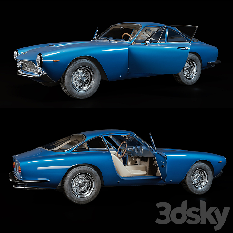 Ferrari 250 GT 3DS Max Model - thumbnail 2