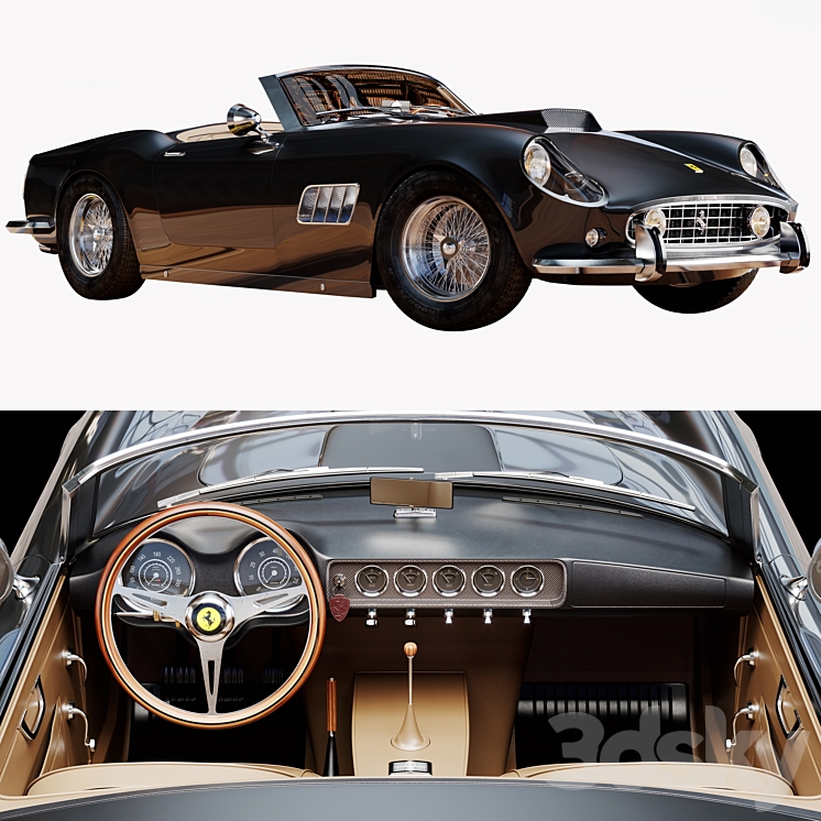 Ferrari 250 GT SWB California Spyder 3DS Max - thumbnail 1