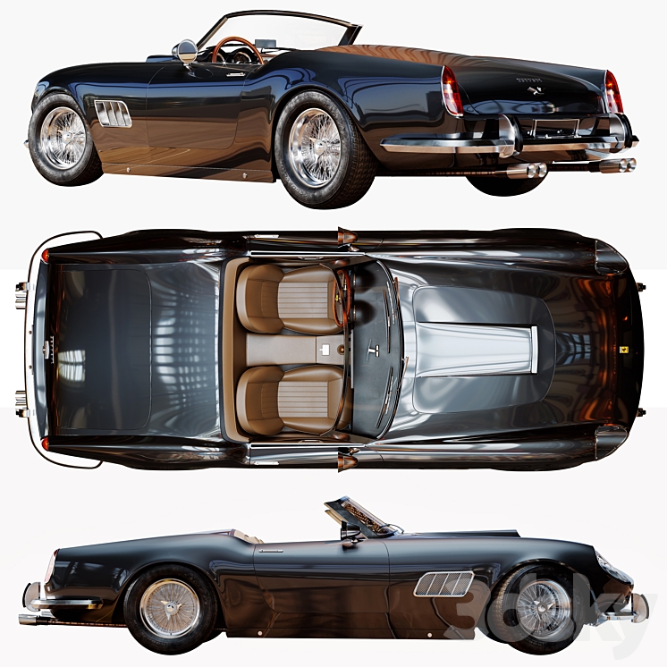 Ferrari 250 GT SWB California Spyder 3DS Max - thumbnail 2