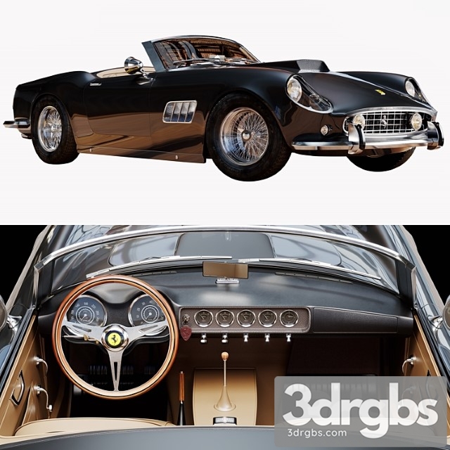 Ferrari 250 GT SWB California Spyder 3dsmax Download - thumbnail 1