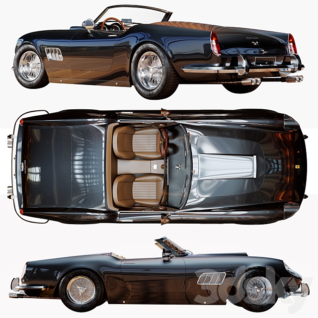 Ferrari 250 GT SWB California Spyder 3DSMax File - thumbnail 2