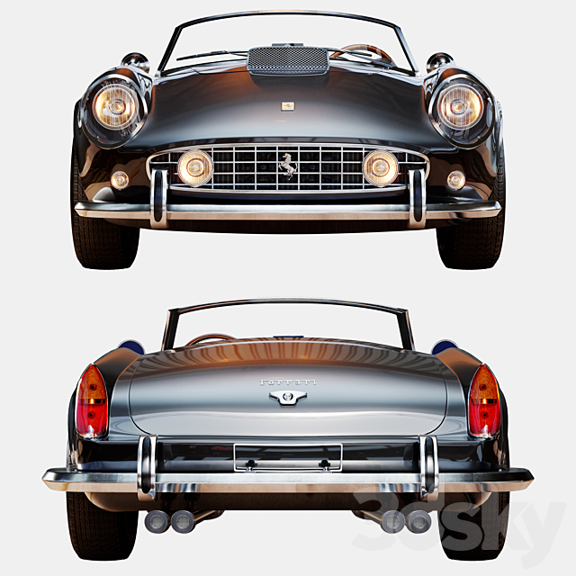 Ferrari 250 GT SWB California Spyder 3DSMax File - thumbnail 4