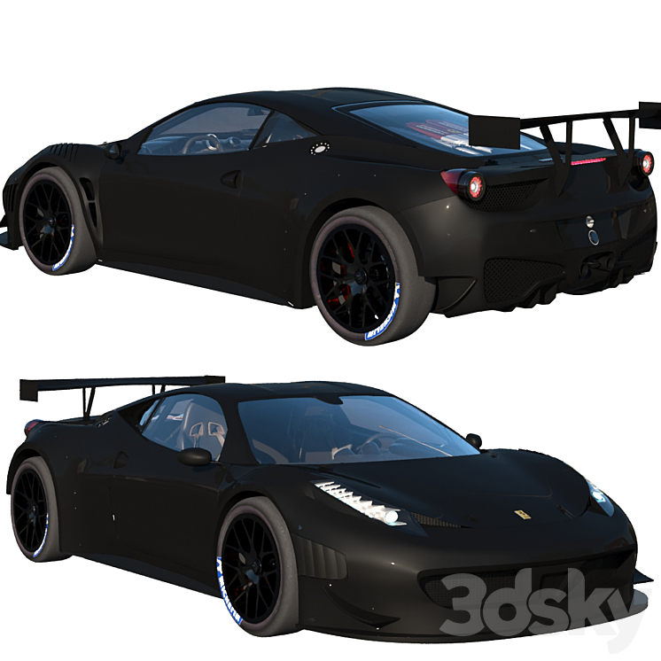 Ferrari 458 GT3 3DS Max Model - thumbnail 1