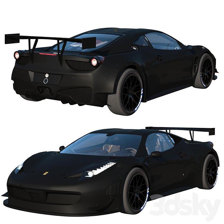 Ferrari 458 GT3 3DS Max Model - thumbnail 2