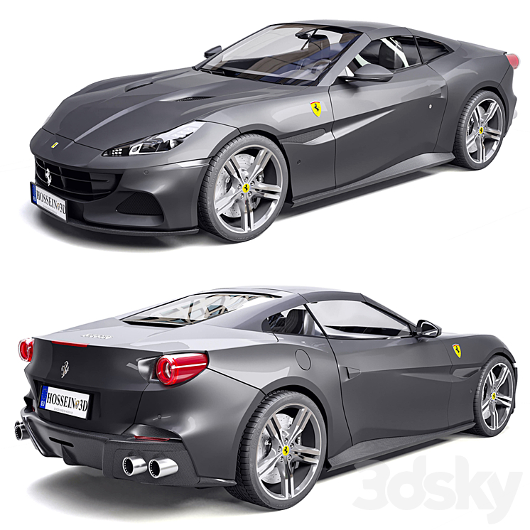 Ferrari Portofino 3DS Max - thumbnail 2