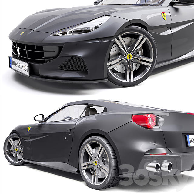 Ferrari Portofino 3DS Max Model - thumbnail 5