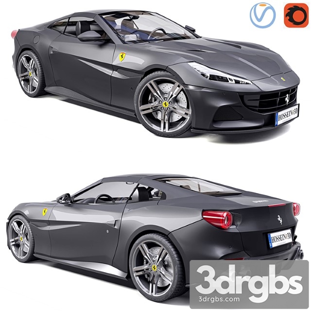 Ferrari Portofino 3dsmax Download - thumbnail 1