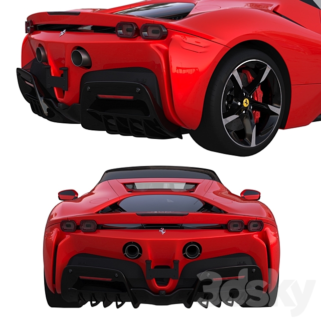 Ferrari SF90 Stradale 3DS Max Model - thumbnail 3