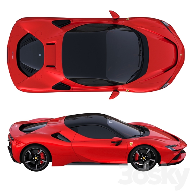 Ferrari SF90 Stradale 3DS Max Model - thumbnail 5