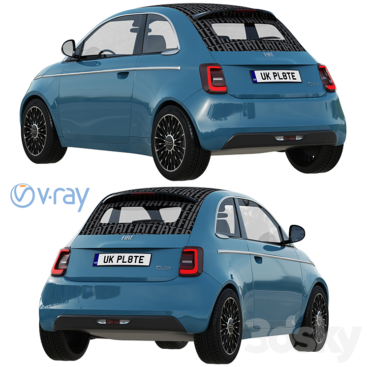 Fiat 500 La Prima 2021 3DS Max - thumbnail 2