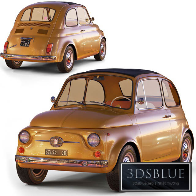 Fiat 500f 3DS Max - thumbnail 3