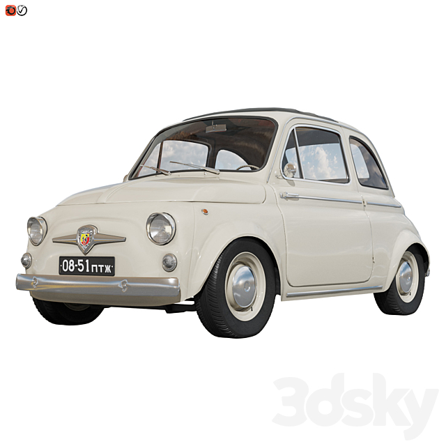 Fiat abarth 500 3DSMax File - thumbnail 1