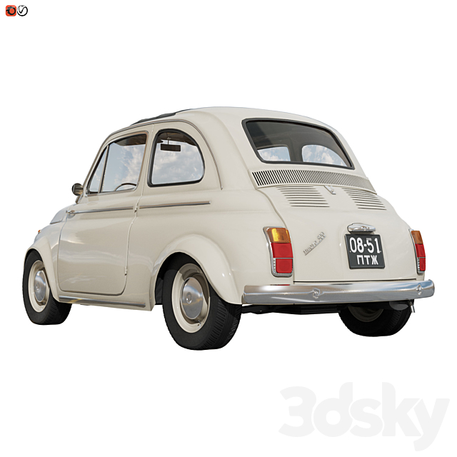 Fiat abarth 500 3DSMax File - thumbnail 2