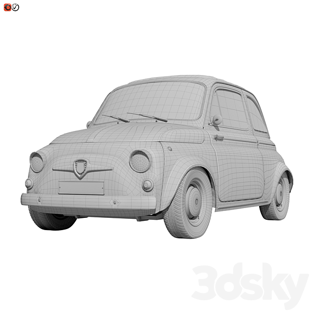 Fiat abarth 500 3DSMax File - thumbnail 3