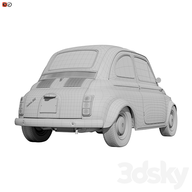 Fiat abarth 500 3DSMax File - thumbnail 4