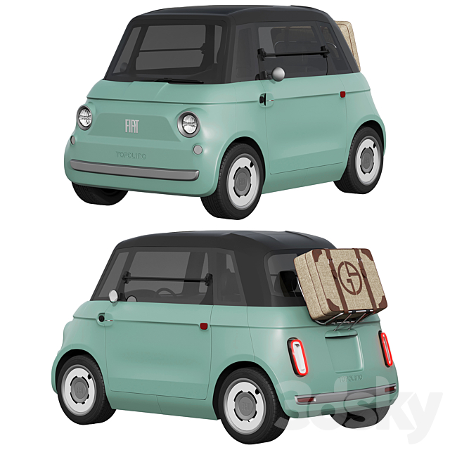 Fiat Topolino 3DS Max Model - thumbnail 2