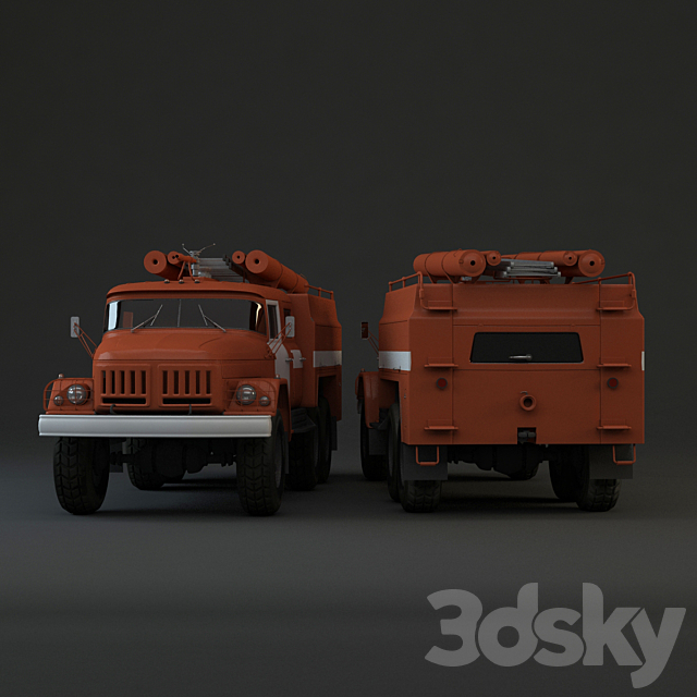 Fire truck 3ds Max - thumbnail 2