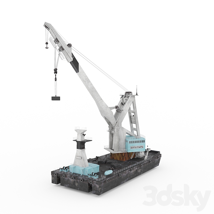 Floating crane Bogatyr 3DS Max - thumbnail 2