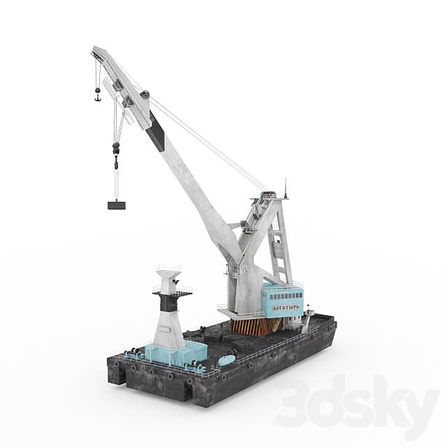 Floating crane Bogatyr 3DSMax File - thumbnail 2