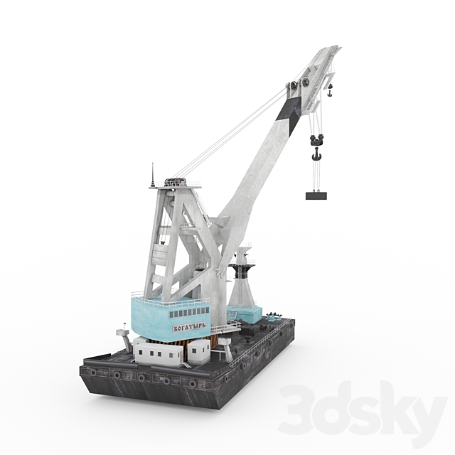 Floating crane Bogatyr 3DSMax File - thumbnail 3