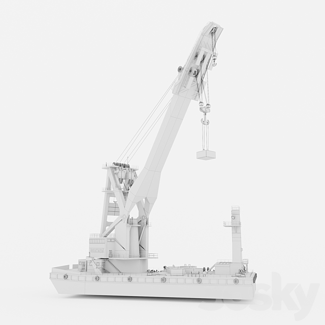 Floating crane Bogatyr 3DSMax File - thumbnail 5