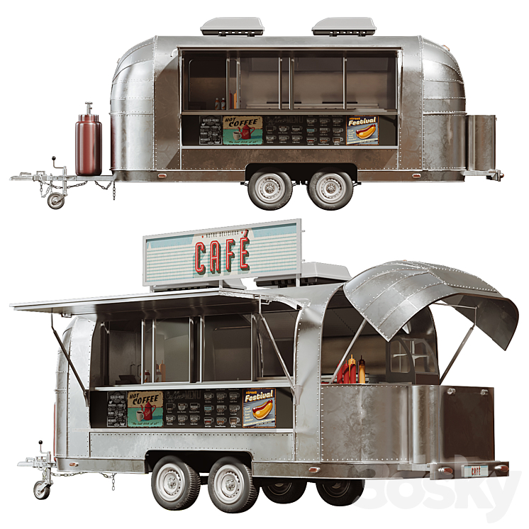 food truck 3DS Max Model - thumbnail 1