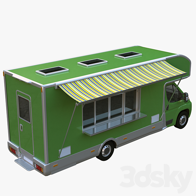 Food truck 3DS Max Model - thumbnail 2