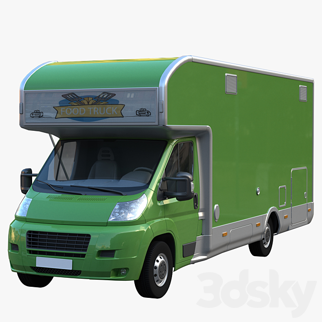 Food truck 3DS Max Model - thumbnail 3