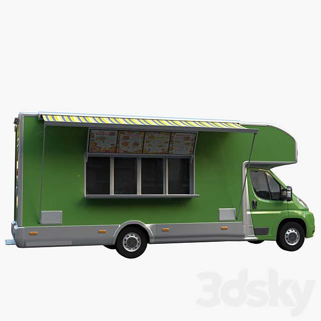 Food truck 3DS Max Model - thumbnail 4