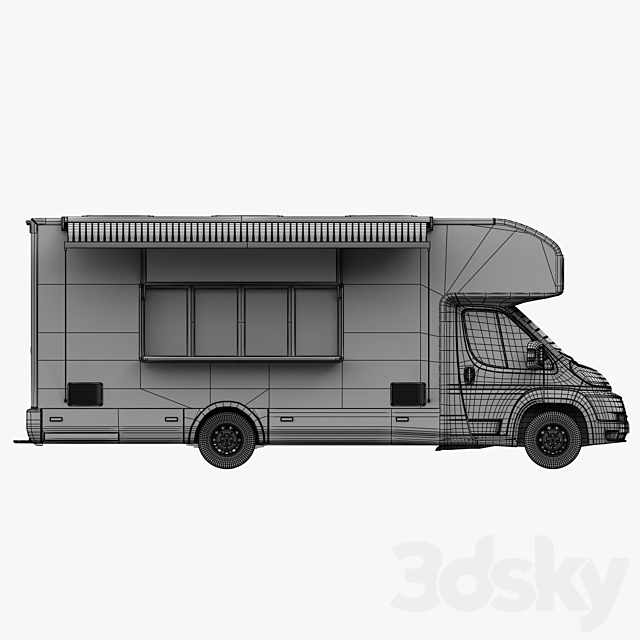 Food truck 3DS Max Model - thumbnail 5