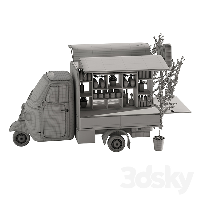 Foodtruck Bar set 6 3DS Max Model - thumbnail 6