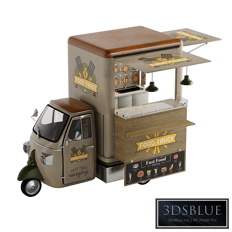 Foodtruck set 3 3DS Max - thumbnail 3