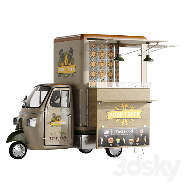 Foodtruck set 3 3DS Max Model - thumbnail 3