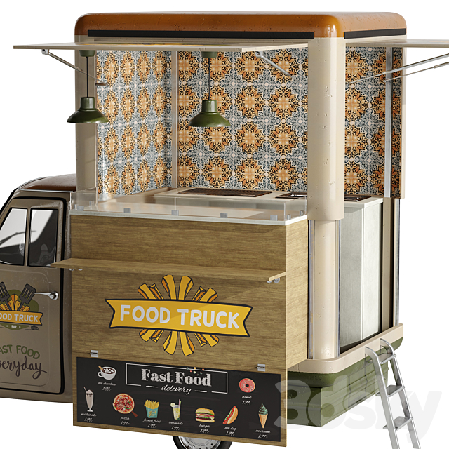 Foodtruck set 3 3DS Max Model - thumbnail 5