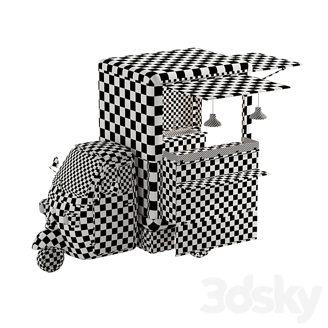 Foodtruck set 3 3DS Max Model - thumbnail 7