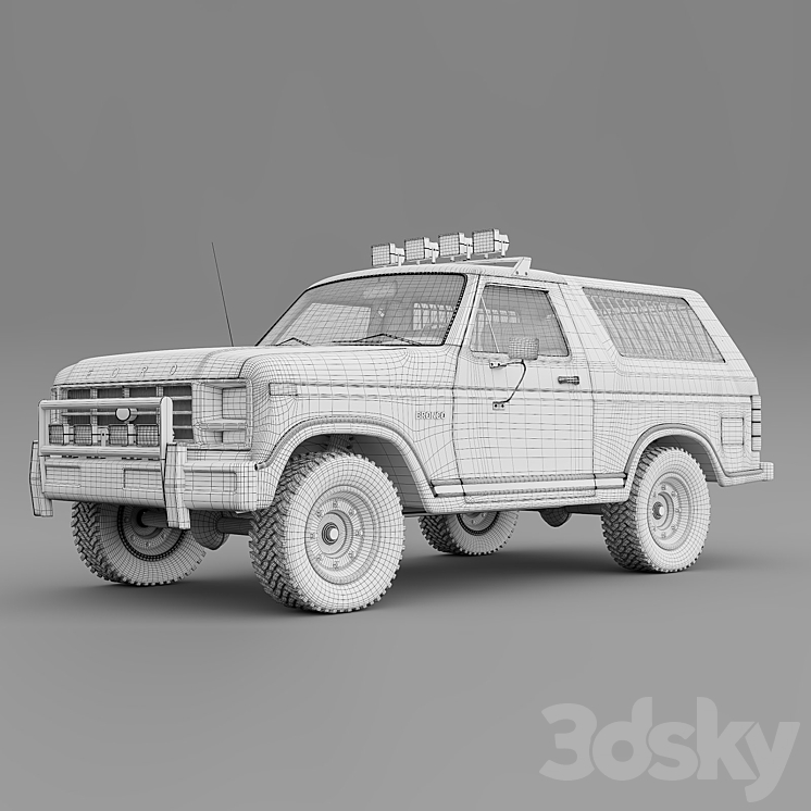 Ford Bronco 1985 3DS Max - thumbnail 2