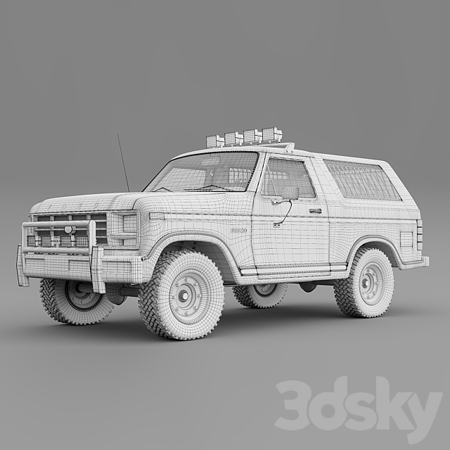 Ford Bronco 1985 3DSMax File - thumbnail 2