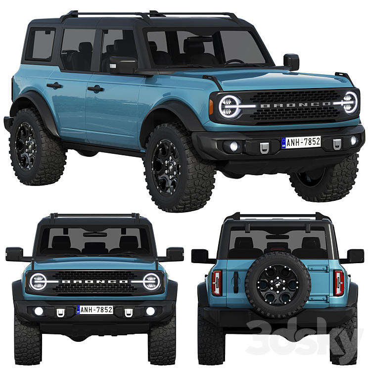 Ford Bronco 2021 3DS Max Model - thumbnail 1