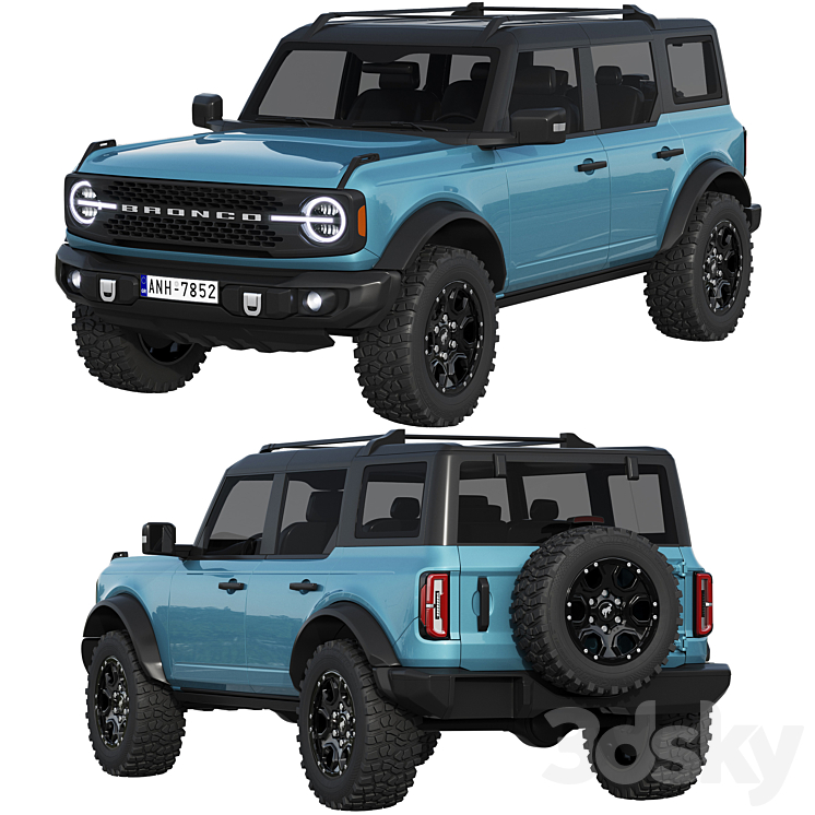 Ford Bronco 2021 3DS Max Model - thumbnail 2