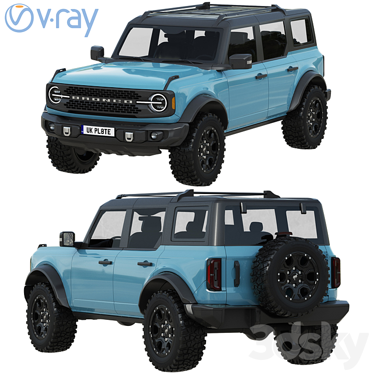 Ford Bronco 2021 3DS Max Model - thumbnail 2