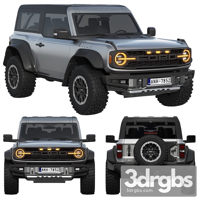 Ford bronco raptor 2-door 2022 3dsmax Download - thumbnail 1