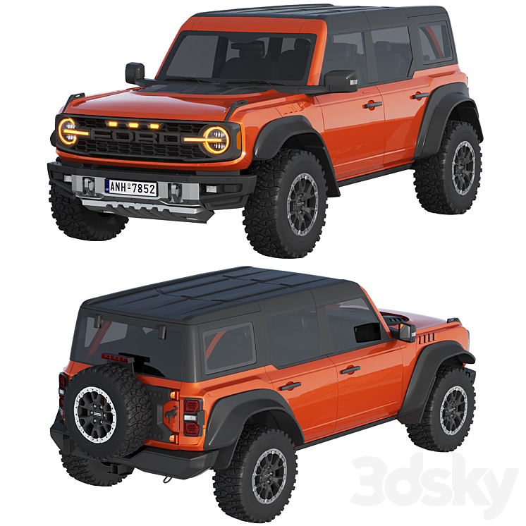 Ford Bronco Raptor 2022 3DS Max Model - thumbnail 2