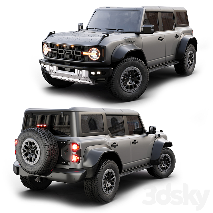 ford bronco raptor 3DS Max Model - thumbnail 1