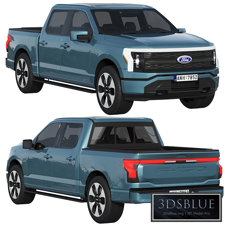 Ford F-150 Lightning 2022 3DS Max - thumbnail 3